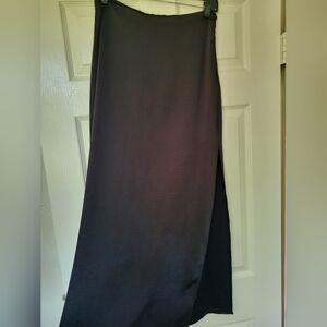 Satin Silk Black Skirt